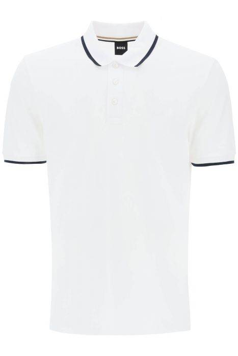 boss polo shirt with contrasting edges