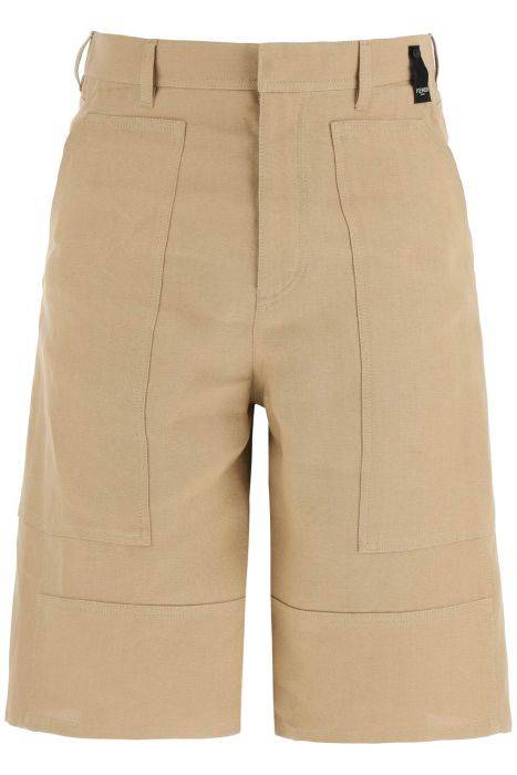 fendi "canvas workwear bermuda shorts