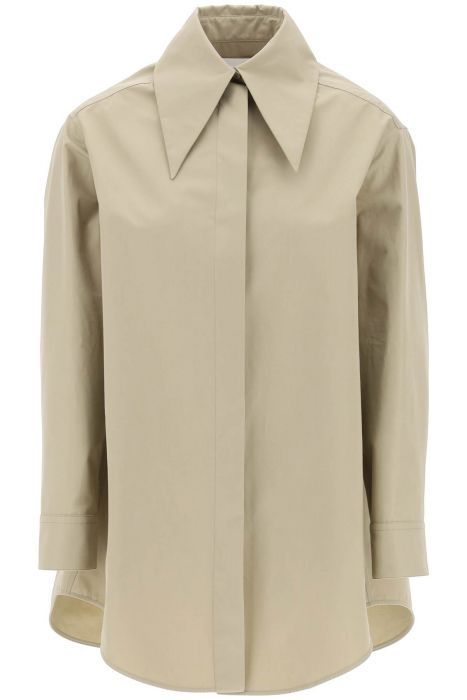 jil sander camicia oversize in cotone organico