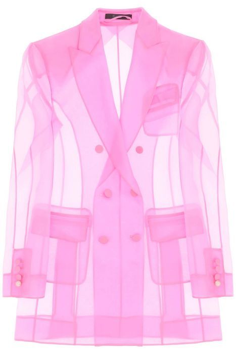 max mara blazer negrar in organza di pura seta