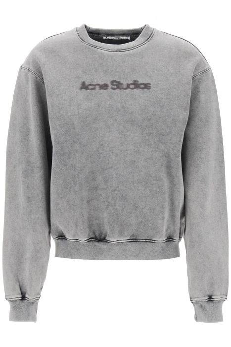 acne studios "round neck sweatshirt with blurred
