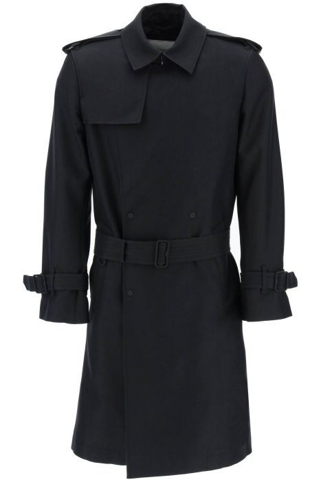 burberry trench doppiopetto in misto seta