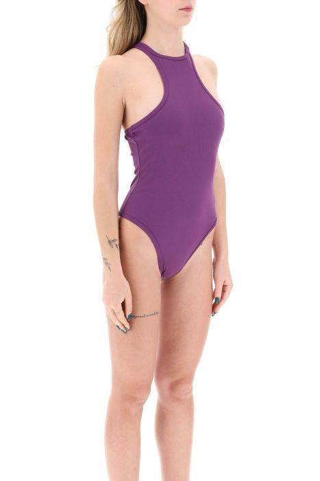the attico ribbed lycra one-piece swims