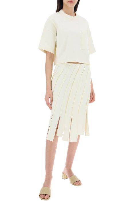 bottega veneta "mid-length skirt with frayed