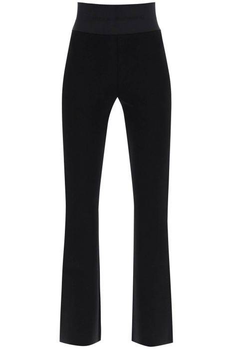 alexander wang flared pants with branded stripe