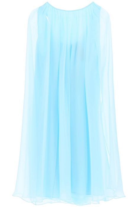 max mara mini flared silk chiffon dress.