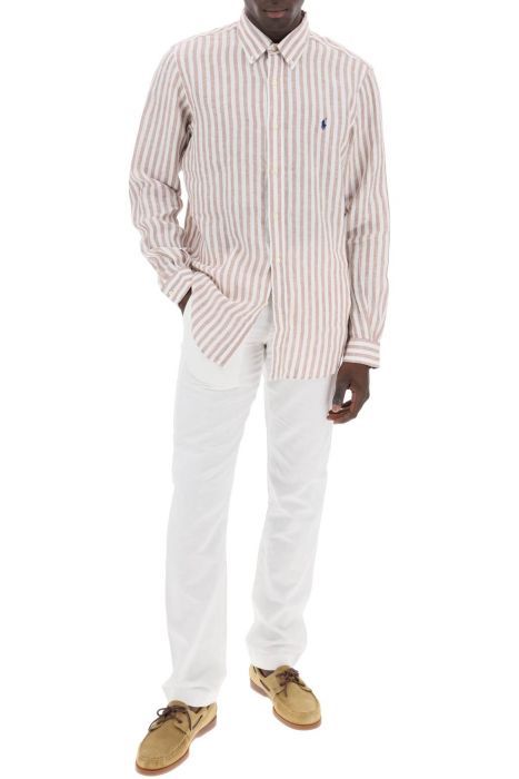 polo ralph lauren striped custom-fit shirt