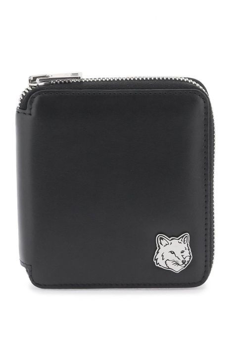 maison kitsune fox head zip-around wallet portfolio