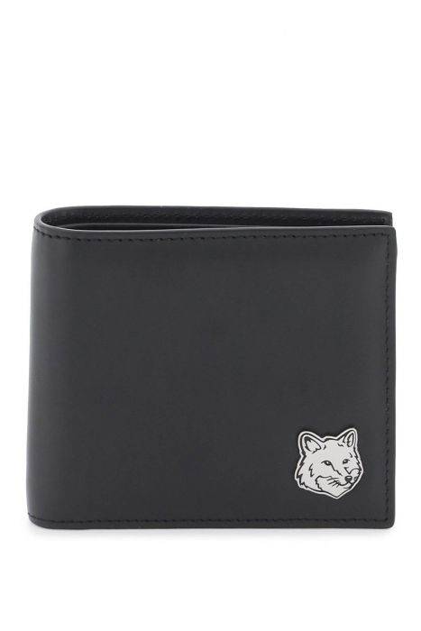 maison kitsune fox head bi-fold wallet