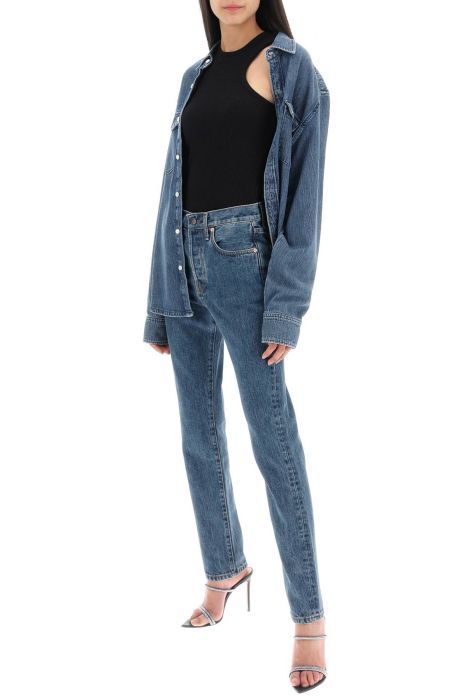 wardrobe.nyc slim jeans with acid wash