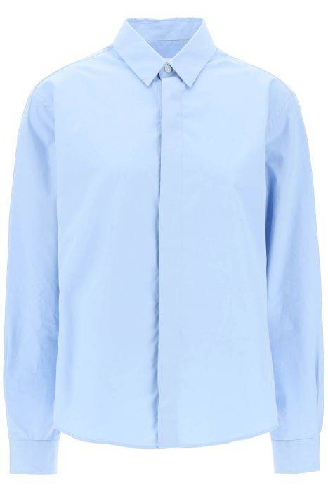 ami alexandre matiussi "cotton shirt with embroidered logo"