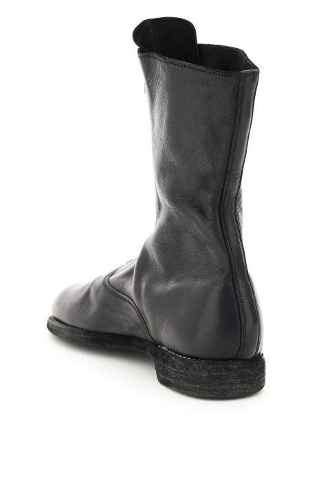 guidi front zip leather ankle boots