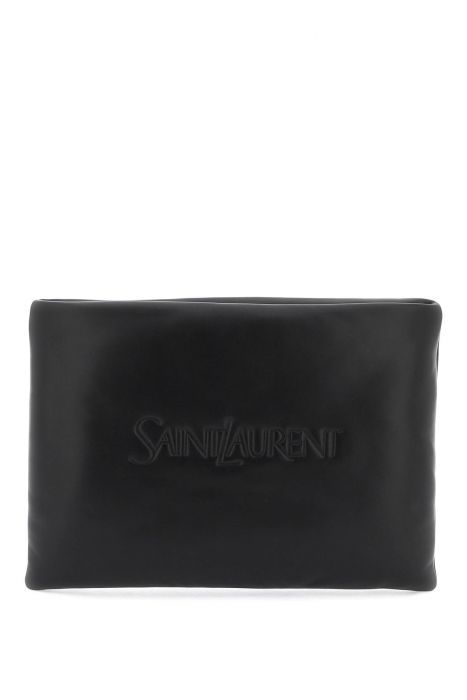 saint laurent leather padded pouch