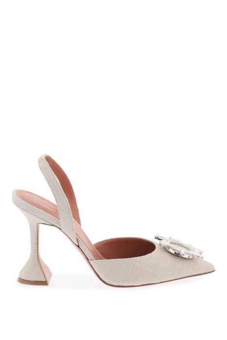 amina muaddi canvas begum slingback pumps