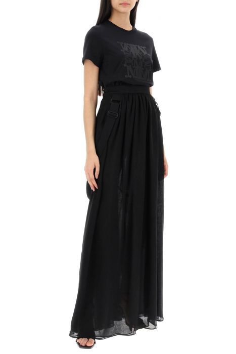 max mara maxi silk chiffon jedy skirt in