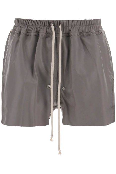 rick owens gabe leather shorts for men