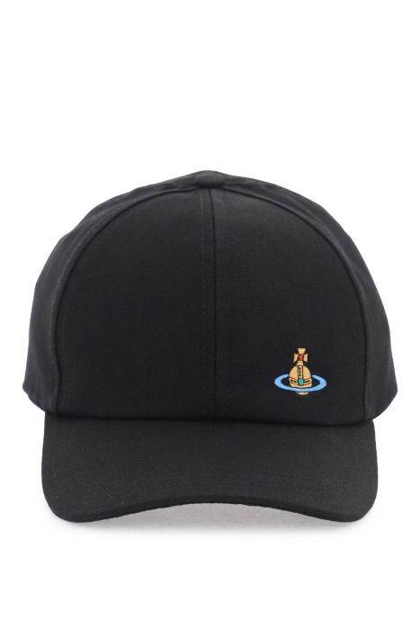 vivienne westwood uni colour baseball cap with orb embroidery