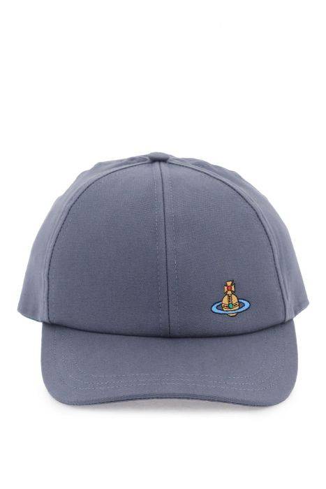 vivienne westwood uni colour baseball cap with orb embroidery