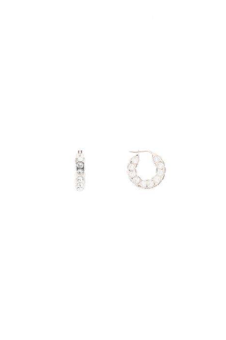 amina muaddi small jahleel hoop earrings with crystals