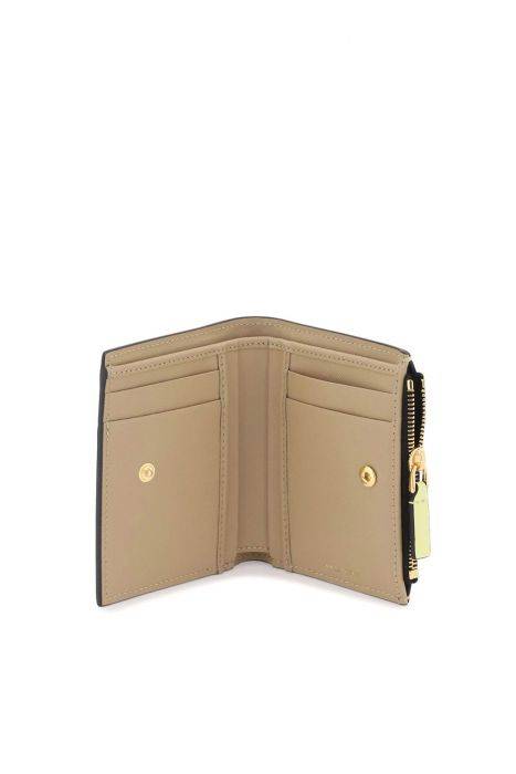 marni multicolored saffiano leather bi-fold wallet