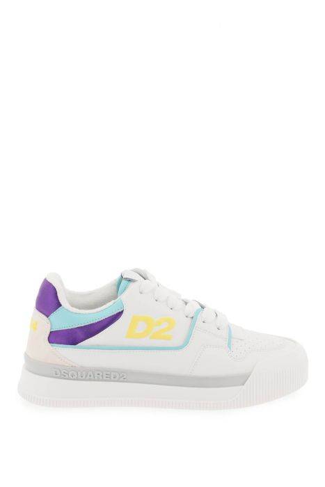 dsquared2 smooth leather new jersey sneakers in 9