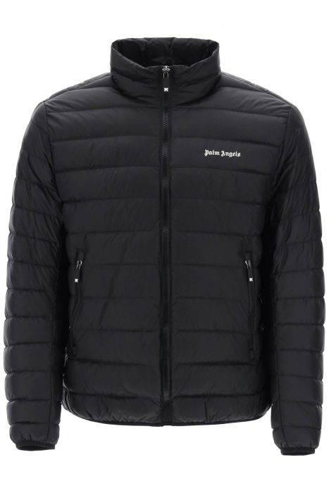 palm angels lightweight down jacket with embroidered logo