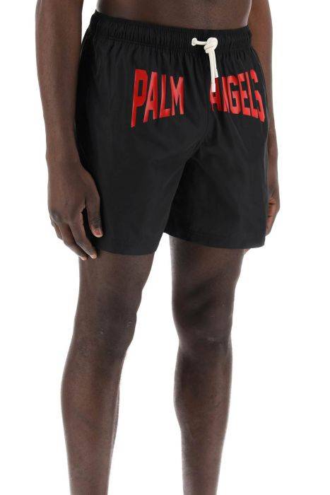 palm angels "sea bermuda shorts with logo print