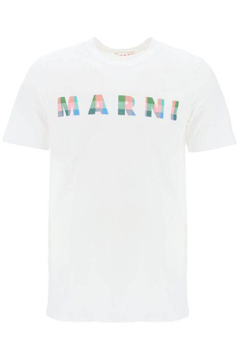 marni "checked logo t-shirt with square