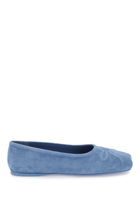marni suede little bow ballerina shoes