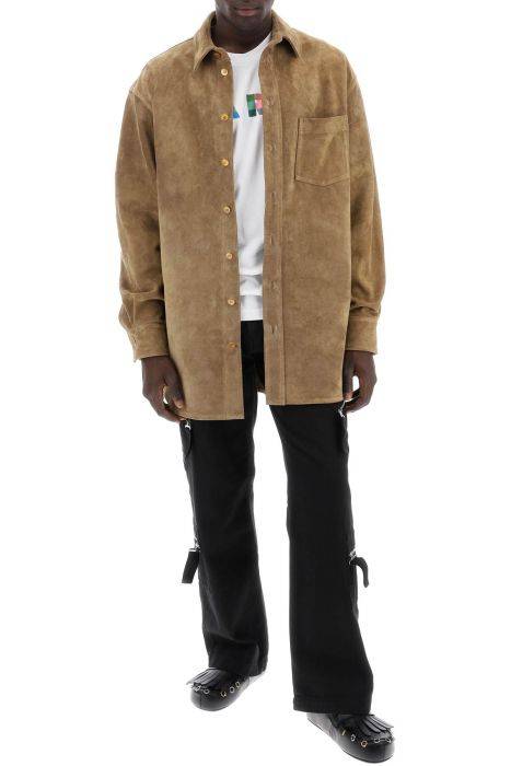 marni suede leather overshirt for