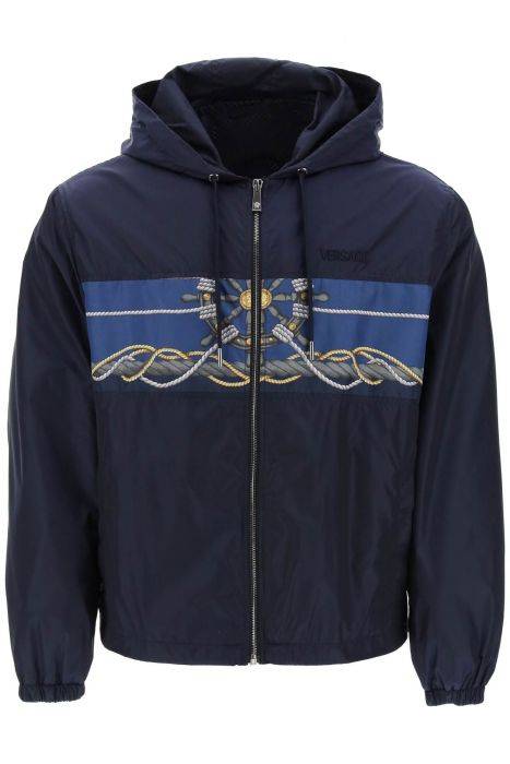 versace versace nautical hooded jacket