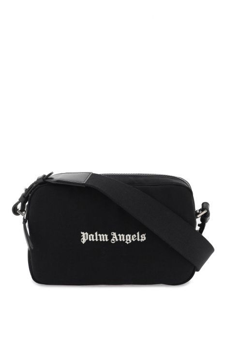 palm angels camera bag con logo ricamato