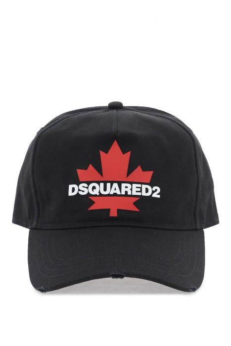 dsquared2 rubberized logo baseball cap