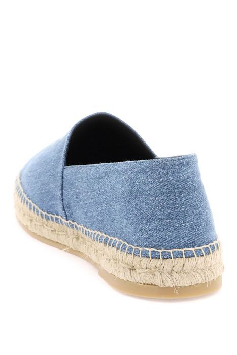 palm angels espadrillas in denim con logo ricamato