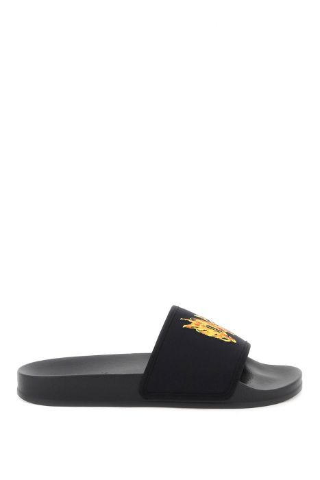 palm angels slides con burning monogram