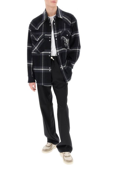 palm angels check flannel overshirt