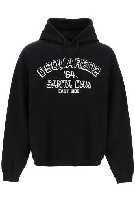 dsquared2 felpa con cappuccio e stampa logo