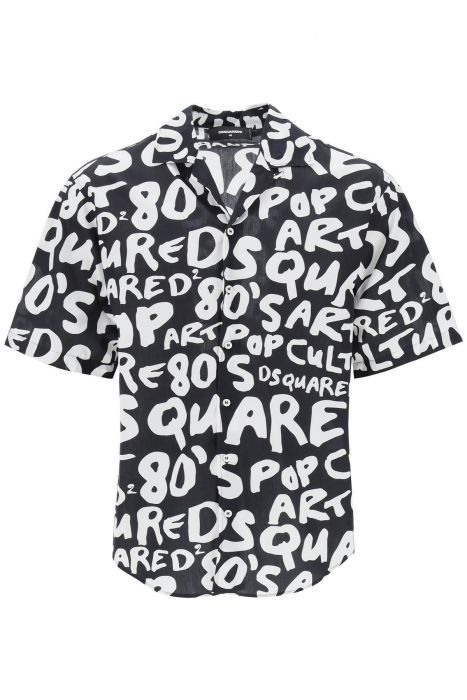 dsquared2 popo 80's bowling shirt