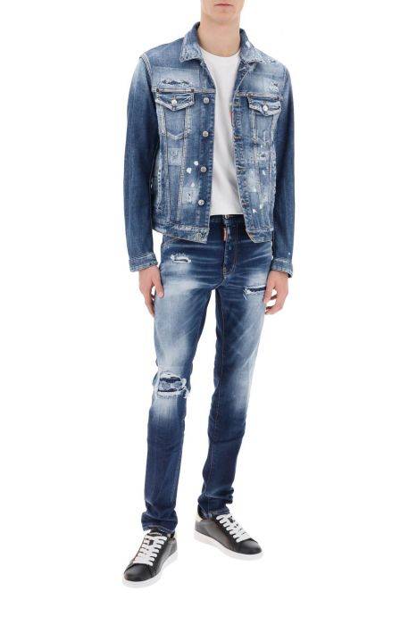 dsquared2 cool guy jeans in medium worn out booty wash