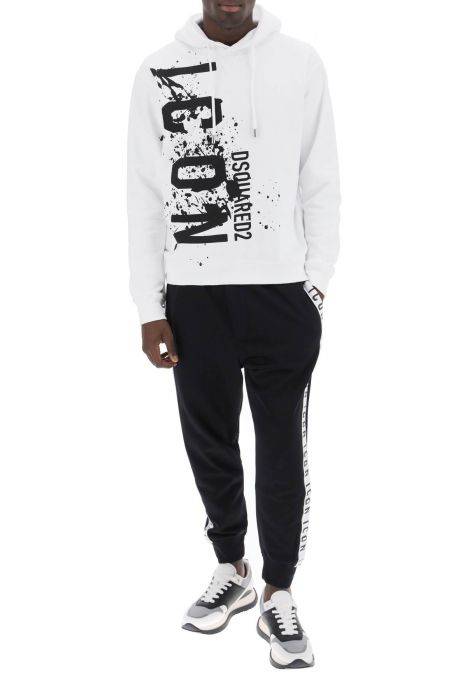 dsquared2 cool fit hoodie with icon splash print