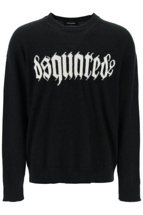 dsquared2 pullover con logo gothic