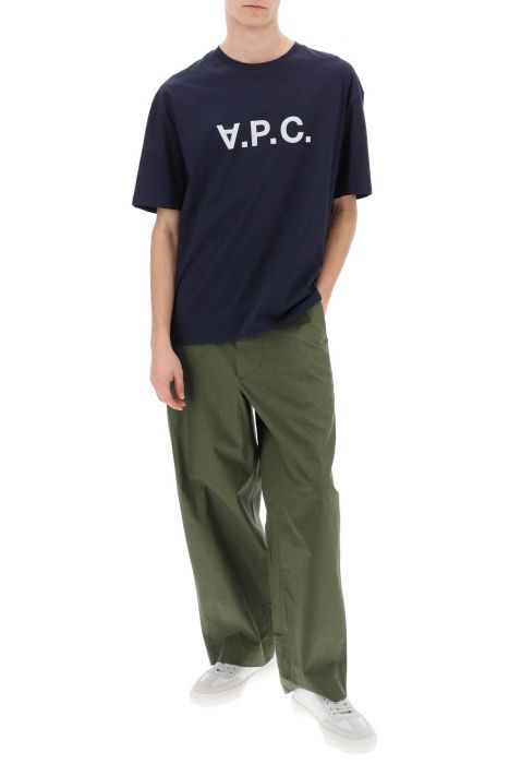 a.p.c. river t-shirt with flocked logo