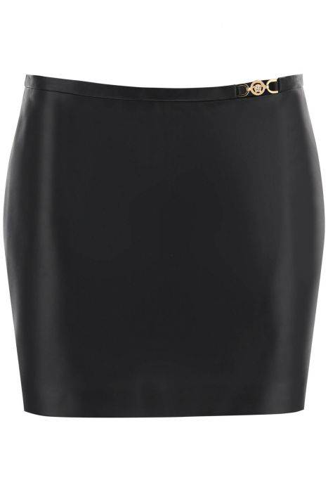 versace medusa '95 leather mini skirt