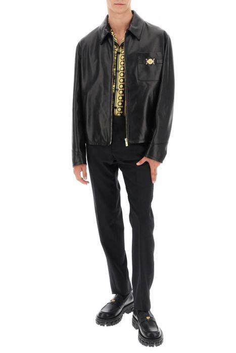 versace tailored pants with medusa details