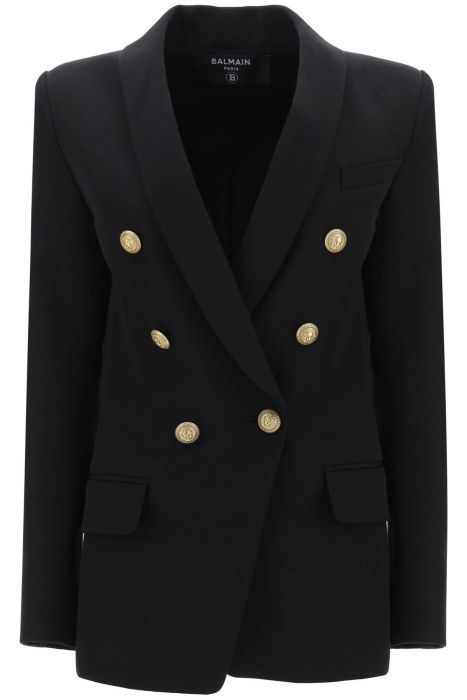 balmain double-breasted jacket with shaped cut