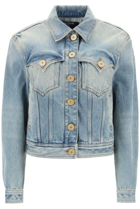 balmain western denim jacket