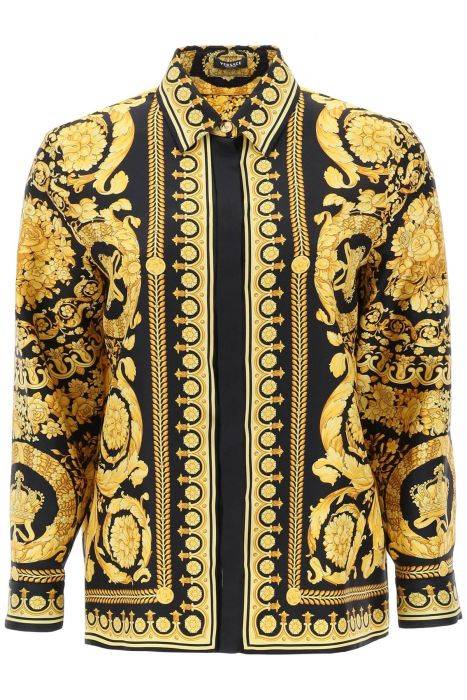 versace barocco silk shirt