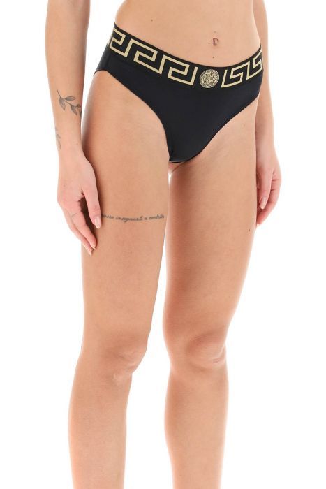 versace slip bikini con banda greca