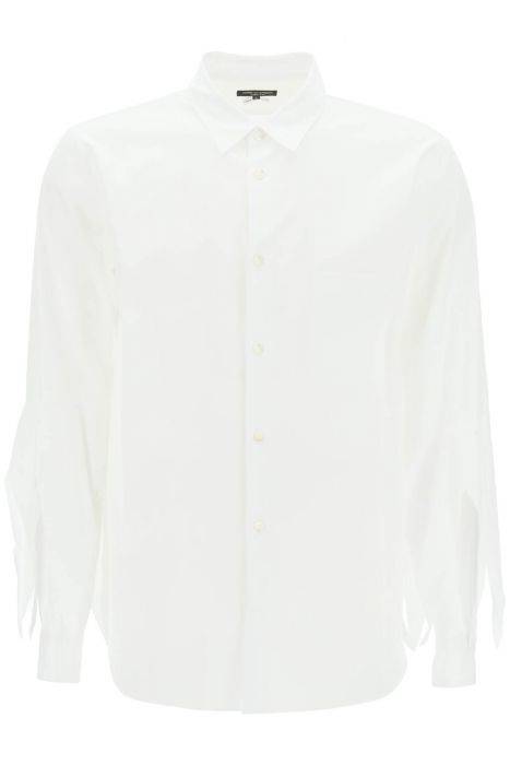comme des garcons homme plus spiked frayed-sleeved shirt