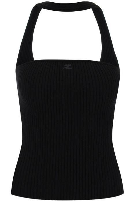 courreges "ribbed hyperbole top in kn